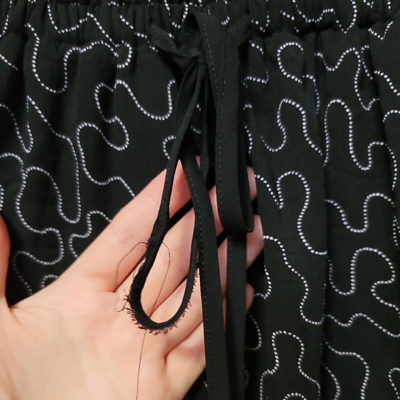 Club Monaco Women's Sheer Panel Long Sleeve Knee Length Shift Dress Black SZ 00 - Picture 6 of 8